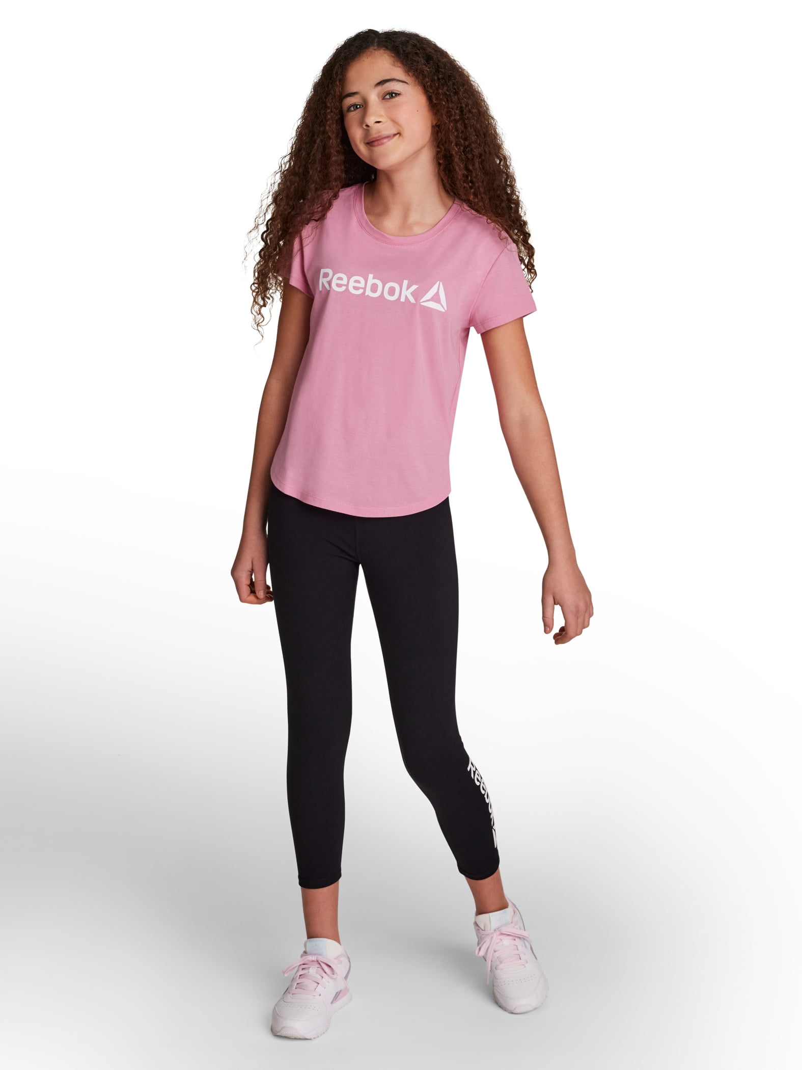 Reebok Girl’s Athletic Identity 2-Pack Short Sleeve T-Shirt, Sizes 4-18