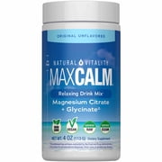 MaxCalm Magnesium Drink Powder | 4 Oz | Unflavored Supplement | by Natural Vitality