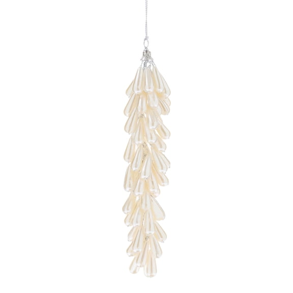 White Pearl String Christmas Ornament, 7", by Holiday Time