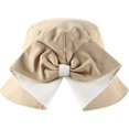 thumbnail image 5 of CoCopeaunts Summer Bucket Hats for Women Solid Color Cotton Packable Basin Hat Charming Fisherman Hat with Bow Wide-Brimmed, 5 of 8