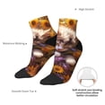thumbnail image 4 of Bingfone Cute Cat Sunflower Design Patterned Men's Women's Casual Cotton Socks, 4 of 5