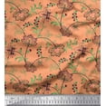 thumbnail image 1 of Soimoi Rayon Crepe Fabric Leaves & Floral Artistic Printed Craft Fabric by the Yard 46 Inch Wide, 1 of 1
