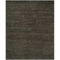 SAFAVIEH Organic Devnet Striped Braided Jute Area Rug, Charcoal, 6' x 9'