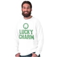 thumbnail image 5 of Saint Patricks Lucky Charm Shamrock Long Sleeve TShirt Men Women Brisco Brands X, 5 of 6
