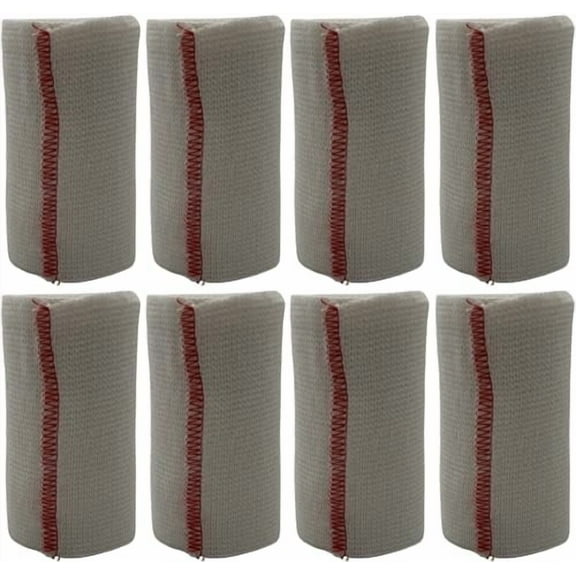 Premium Elastic Bandages with Velcro Closure Compression Bandage, 3" x 5 Yards Athletic Stretchable Bandage Wrap for Legs, Knees, Ankles, Wrists, Elbows, Shoulders (Pack of 8)