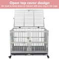 thumbnail image 2 of Towallmark Large Dog Cage on Wheels with Lock and Removable Tray, Silver, 2 of 8
