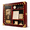 Reddish Brown, variant on Grey Large Lighted Wood Shadow Box Display Case with Shelves