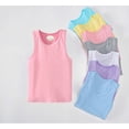 thumbnail image 5 of Soft Stretch Cotton Sleeveless Shirts for Little Girls, 4-Pack Assorted Colors, Ideal Undershirt for Ages 2-8 Years for Daily Comfort, 5 of 5