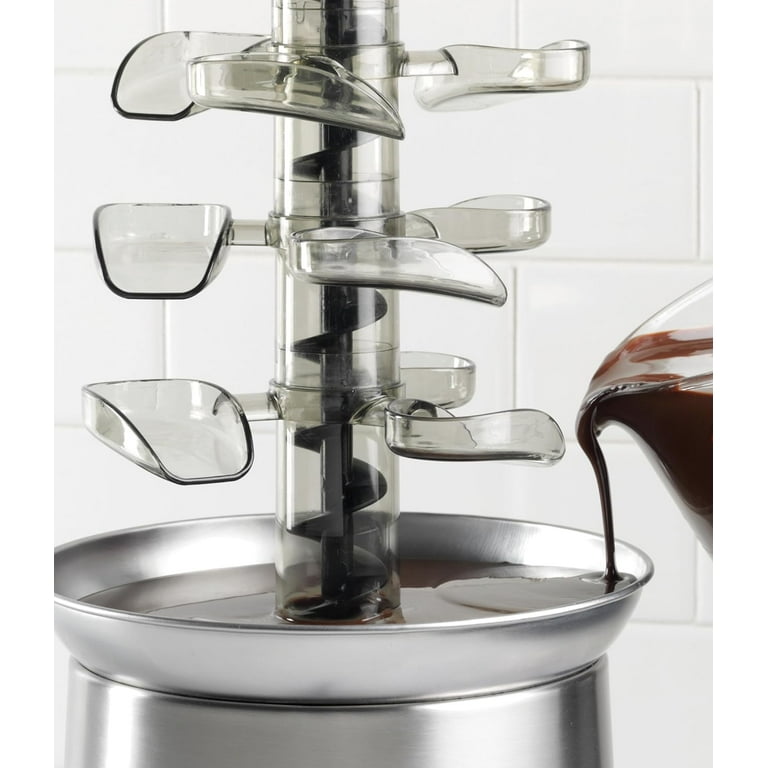 Nostalgia Electric 4-Tier Chocolate Fondue Machine Set, Stainless