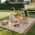 thumbnail image 4 of Pink Brown Floral Outdoor Rug for Patio/Deck/Porch, Non-Slip Large Area Rug 5 x 7 Ft, Spring Flowers Indoor Outdoor Rugs Washable Area Rugs, Reversible Camping Rug Carpet Runner, 4 of 8