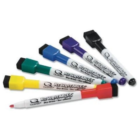 Set 6 Plumones Magnéticos Delgados De Colores Para Pizarrón Quartet 312Q