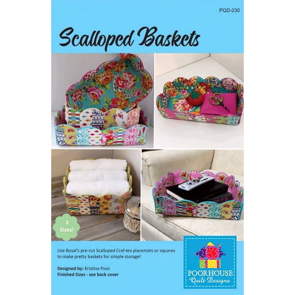 Scalloped Baskets by Poorhouse Quilt Designs