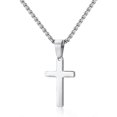 thumbnail image 1 of Collar con cruz para hombre yuxing de acero inoxidable 24 pulgadas, 1 of 4