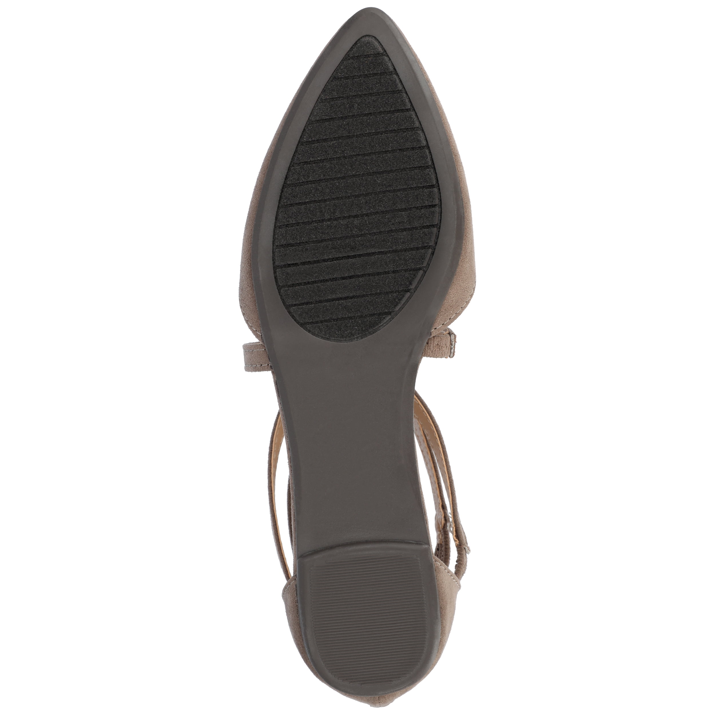 Journee Womens Marlee Back Heel Zip Pointed Toe Cage Flats