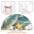 thumbnail image 4 of Lsque Seashell On The Beach Print Christmas Tree Skirt, Tree Skirt with Ties or Velcro, Perfect for Holiday Decorations, Halloween, and New Year-36", 4 of 7