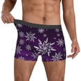 thumbnail image 2 of Kdxio Men's Boxer Briefs with Snowflake Gradient Purple Print - Comfortable and Breathable Underwear for Everyday Wear, 2 of 7