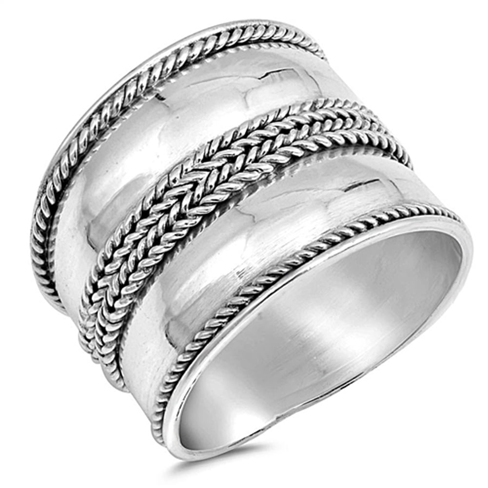 Princess Kylie 925 Sterling Silver Bali Abstraction Tribal Ring