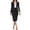 Black, variant on Women's 2 Piece Business Suit Set, Peplum Blazer + Bodycon Pencil Skirt, Formal Office Wear for Work, Business & Professional Occasions(Purple/S)