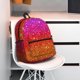 thumbnail image 5 of Disketp Rainbow Glitter Mochila Ligera Clásica con Múltiples Bolsillos, Mochila Casual para Hombre y Mujer, Ideal para Escuela, Trabajo y Viajes, 5 of 6