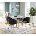 thumbnail image 6 of LumiSource Gold Metal, Black PU Claire Chair, 6 of 11