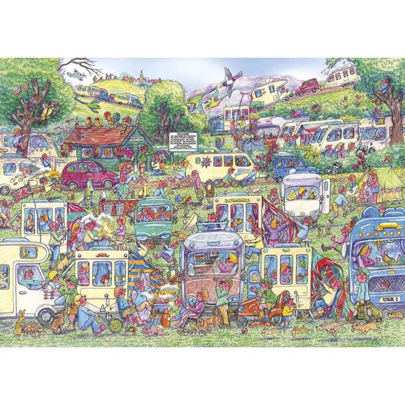 Gibsons Puzzle 1000 Piece Caravan Chaos (G6258) 1000 Piece 19" x 27" Puzzle
