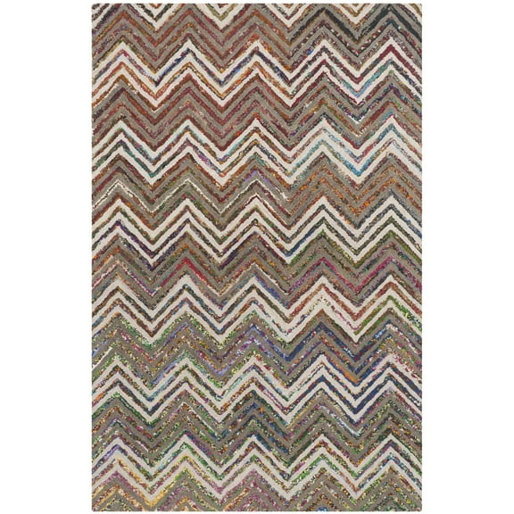 SAFAVIEH Nantucket Warner Striped Area Rug, Beige/Grey, 5' x 8'