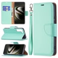thumbnail image 3 of Allytech Galaxy S22 Case, Wallet Case for Galaxy S22, PU Leather with Lanyard Kickstand Shockproof Wrist Strap Shock Absorption Cards Holder Wallet Case Cover for Samsung Galaxy S22, Green, 3 of 5
