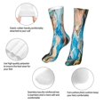 thumbnail image 3 of Fuzoiu Vintage Map Travel Essentials Print Crew Socks,Casual Athletic Gym LightWeight Thin Socks,Casual Crew Socks for Men Woman,Calf Length Crew Socks, 3 of 7