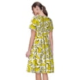 thumbnail image 2 of Bixox Robe d'Été à Manches Courtes pour Femmes Robe Ample Longueur Genou avec Poches-Banane, 2 of 7