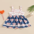 thumbnail image 4 of Filles Tout-Petits Habiller Baseball Print Sans Manches une Ligne Robe, 4 of 8