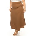 thumbnail image 4 of Women's Plus Size Solid Flare A Line Long Skirt Comfortable Casual Maxi Style, 4 of 6