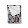 thumbnail image 2 of Rock Soft Flannel Fleece Throw Blanket, Sea Elements Pile of Stones Nautical Marine Underwater by the Coast Rocky Details, Cozy Plush for Indoor and Outdoor Use, 50" x 70", Multicolor, by Ambesonne, 2 of 6