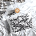 thumbnail image 5 of Fuzoiu Monochrome Botanical Illustration Print Pillow Case with Hidden Zipper,Pillow Covers,Soft and Comfortable Pillowcase-16"x24", 5 of 6