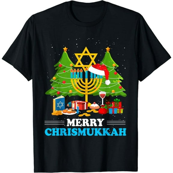 Merry Chrismukkah Jewish Chanukah Christmas T-Shirt