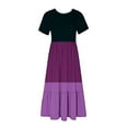 thumbnail image 4 of Qertyioot Robe d'Été Décontractée à Manches Courtes pour Femmes, Robe de Plage Maxi Fluide à Étages avec Poches et Imprimé Coloré, 4 of 4