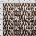 thumbnail image 3 of oneOone Cotton Flex Brown Fabric Ikat Dress Material Fabric Print Fabric By The Yard 40 Inch Wide, 3 of 4