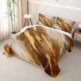 thumbnail image 3 of Homewish Gradient Watercolor Art Twin Quilt Set,Contemporary Aesthetic Twin Coverlet Set,Brown Gold,2-Piece, 3 of 7