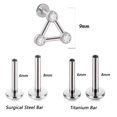 thumbnail image 1 of 1PC G23 TitaniumSteel 16G CZ Gem Moon Labret Lip Bar Ring Crystal Flower Ear Cartílago Tragus Helix Piercing Tornillo Fit Top 16g Tan Jianjun unisex, 1 of 2