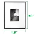 thumbnail image 3 of Better Homes & Gardens 11x14 Matted to 5x7 Metal Gallery Wall Picture Frame, Black, Non Glare, 3 of 9