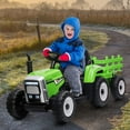 thumbnail image 5 of Sakiyr 12V Kids Ride On Tractor with Trailer & Remote Control,Speed Up to 5mph, Toddler Electric Vehicle Car with Led Headlights,2+1 Gear Shift,Music,USB for 3-6 Years Children, 25W, 5 of 7