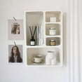 thumbnail image 6 of Wall Mounted Storage Cabinet, Floating Wall Shelf with 5 Compartments Open Storage Rack Freestanding  Organizer White for Kitchen Study Room Living Room Bathroom, 6 of 9