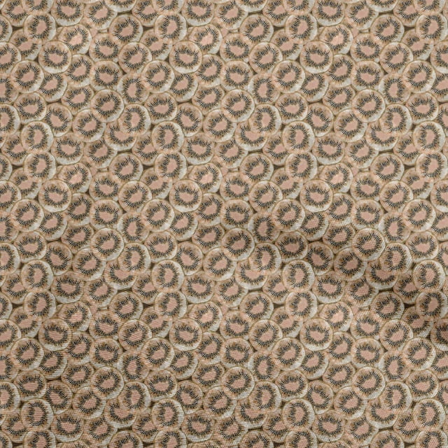 oneOone Tissu en Rayonne Marron Fruit Melon D\'eau Matériel de Couture Tissu Imprimé au Mètre 56 Pouces de Large