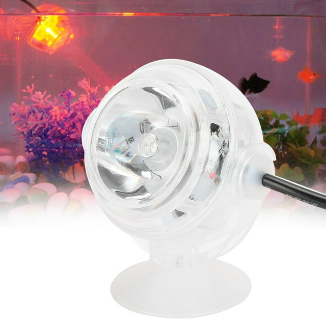Fish Tank Light, Underwater Lamp Submersible Aquarium Light LED Fish Tank Spot Light Rotation Waterproof Mini RGB Spotlights for Aquarium Fountain Fish Pond Tank Water