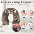 thumbnail image 2 of Health Touch Neck Massaging Massager Gift with Relaxing Vibration, Massage Cushion Pillow for Neck Back Shoulder Pain Relief, Men & Women Soft Travel Massage Wrap (Sloth) & Custom Storage Carrier, 2 of 7