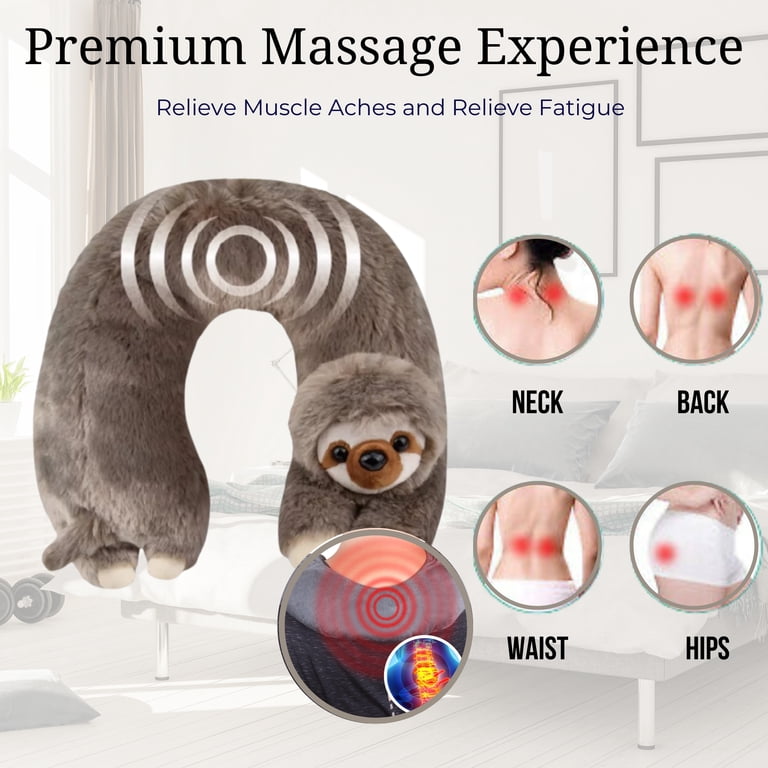 Health Touch Neck Massaging Massager Gift with Relaxing Vibration, Massage  Cushion Pillow for Neck Back Shoulder Pain Relief, Men & Women Soft Travel  ...