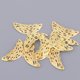 thumbnail image 5 of 40 Uds., Rebanada de Mariposa de Metal Ahuecada, Fabricación de Bricolaje, Accesorios para Manualidades, Suministros para Joyas - dorado Macarena Colgante de los encantos de filigrana, 5 of 8