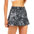 thumbnail image 5 of Stelle Women's Tennis Skirt Pleated Golf Skorts High Waisted with Pockets Inner Shorts Athletic for Workout Sports(Tie Dye Black,S), 5 of 5