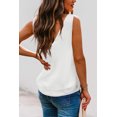 thumbnail image 3 of Women's White Deep V Neck Loose Tank Top, 3 of 11