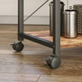 thumbnail image 6 of CubiCubi Kitchen Cart with 3 Tier Storage, Baker Rack with Wheels and 10 Hooks, Rolling Microwave Stand and Cabinet, Rustic Brown, 6 of 7