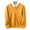 Yellow, variant on fatyb Mens V Neck Sweater Casual Knitted Long Sleeve Pullover Tops Solid Color Slim Sweaters for Men